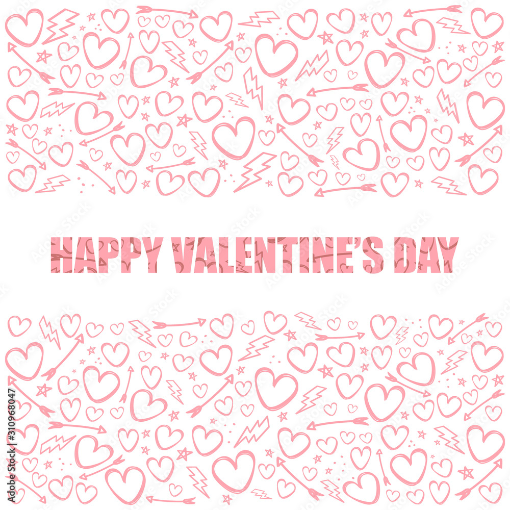 happy valentines day sign icon pattern background vector