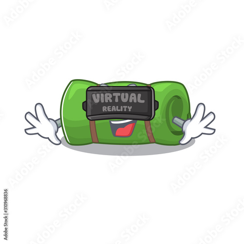 cool camping mat Scroll character using Virtual reality headset