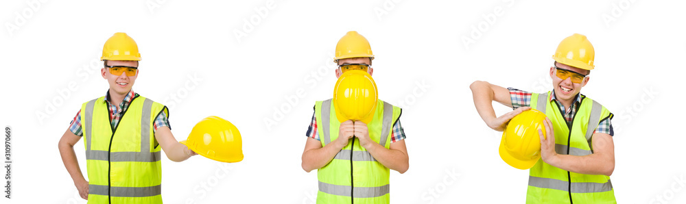 Industrial worker isolated on the white background Industrial worker isolated on the white background