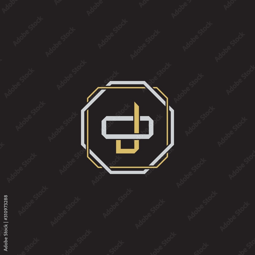 JO Initial letter overlapping interlock logo monogram line art style JO Initial letter overlapping interlock logo monogram line art style