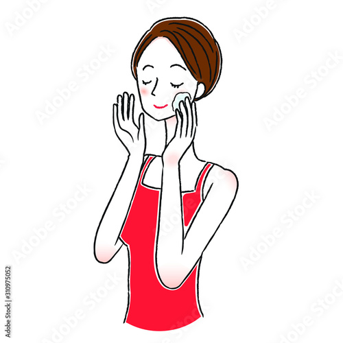 女性　スキンケア　クリーム　美容