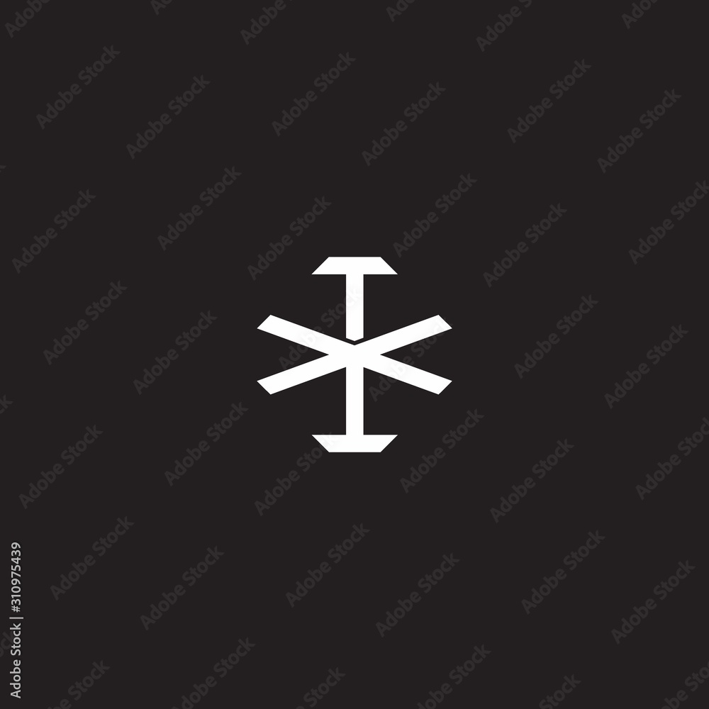 Obraz premium IX Initial letter overlapping interlock logo monogram line art style