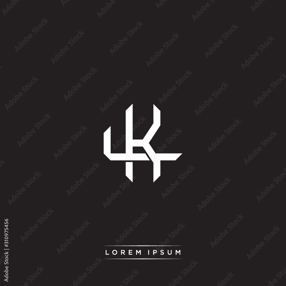 Initial letter overlapping interlock logo monogram line art style Initial letter overlapping interlock logo monogram line art style