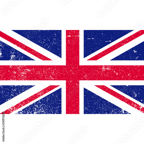 shabby British flag vector ...