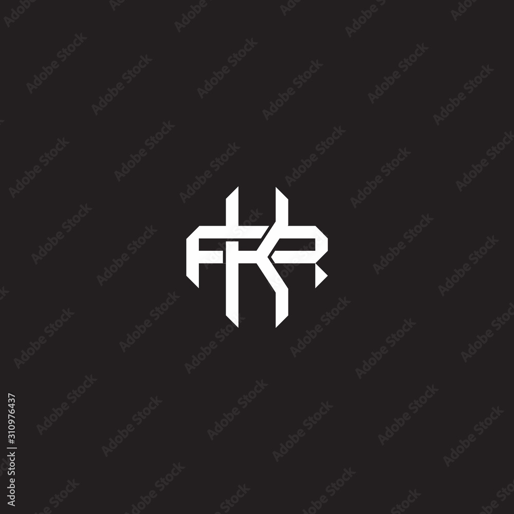 Fototapeta premium Initial letter overlapping interlock logo monogram line art style