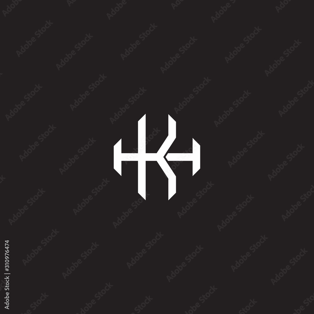 Initial letter overlapping interlock logo monogram line art style Initial letter overlapping interlock logo monogram line art style