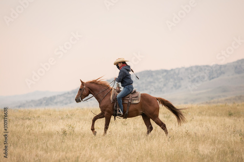 Cowgirl On Horse