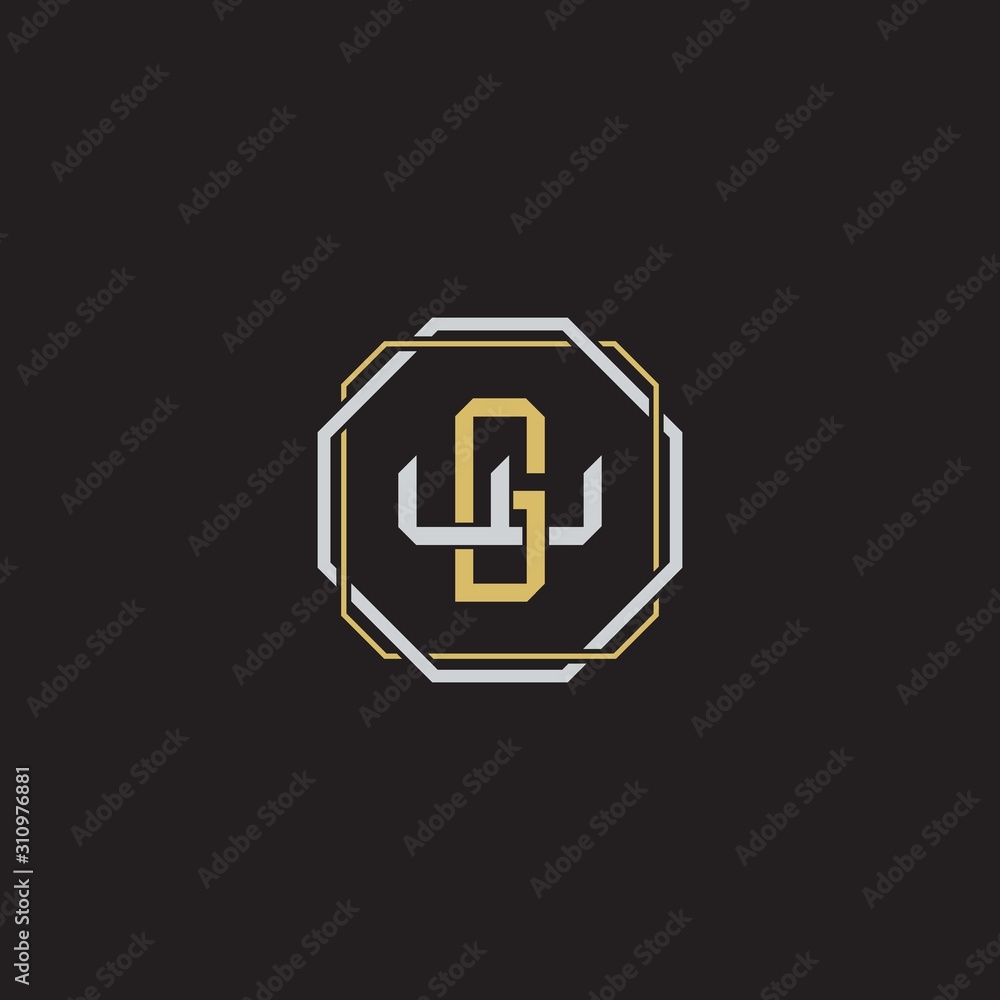 Initial letter overlapping interlock logo monogram line art style Initial letter overlapping interlock logo monogram line art style