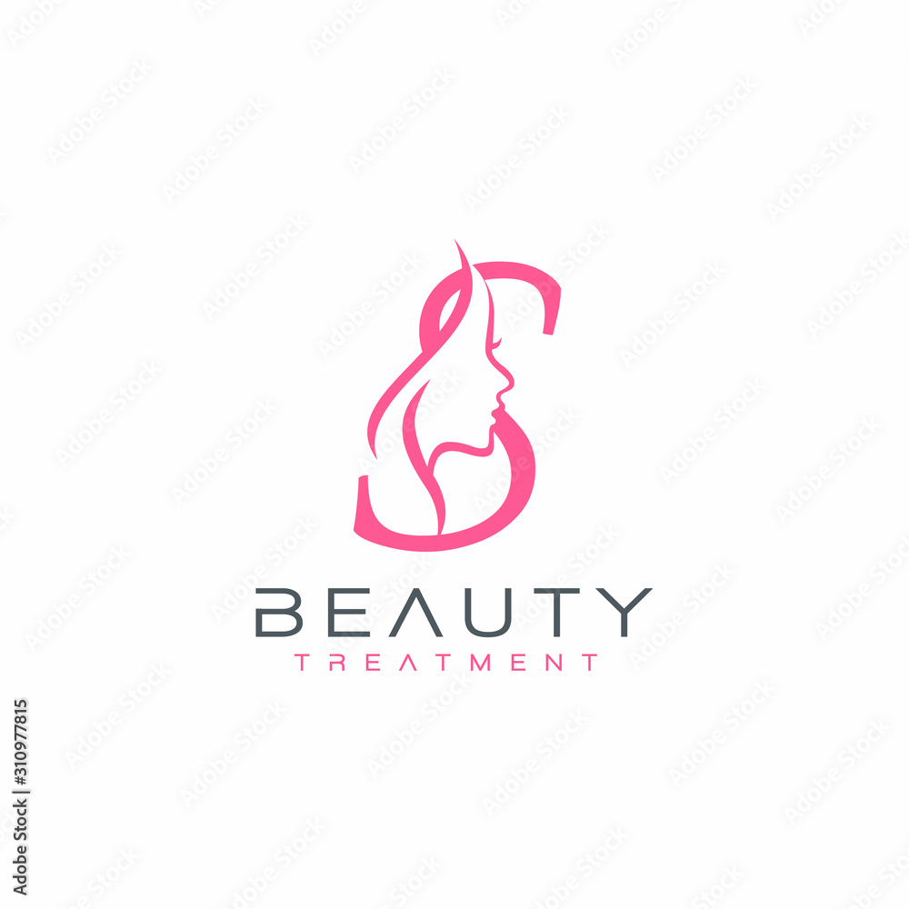 Letter S beauty Face Logo Design Vector Icon Stock Vector | Adobe Stock