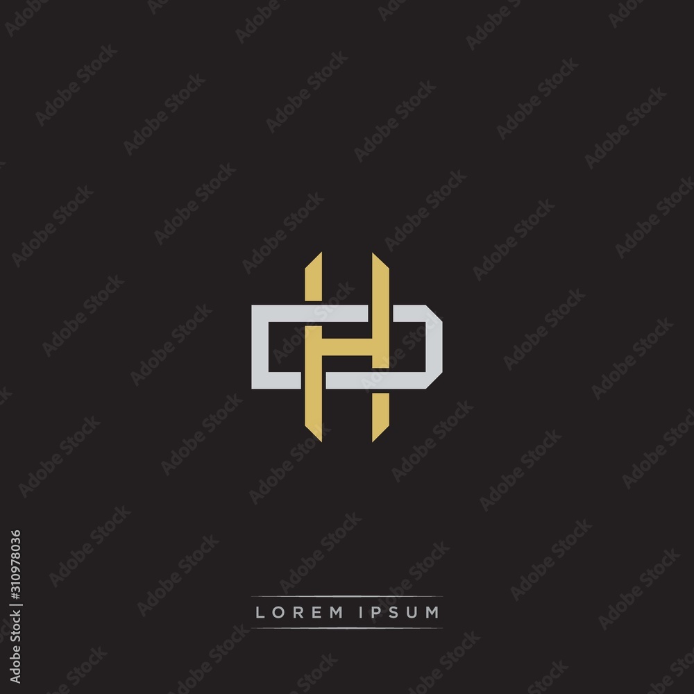 Initial letter overlapping interlock logo monogram line art style Initial letter overlapping interlock logo monogram line art style