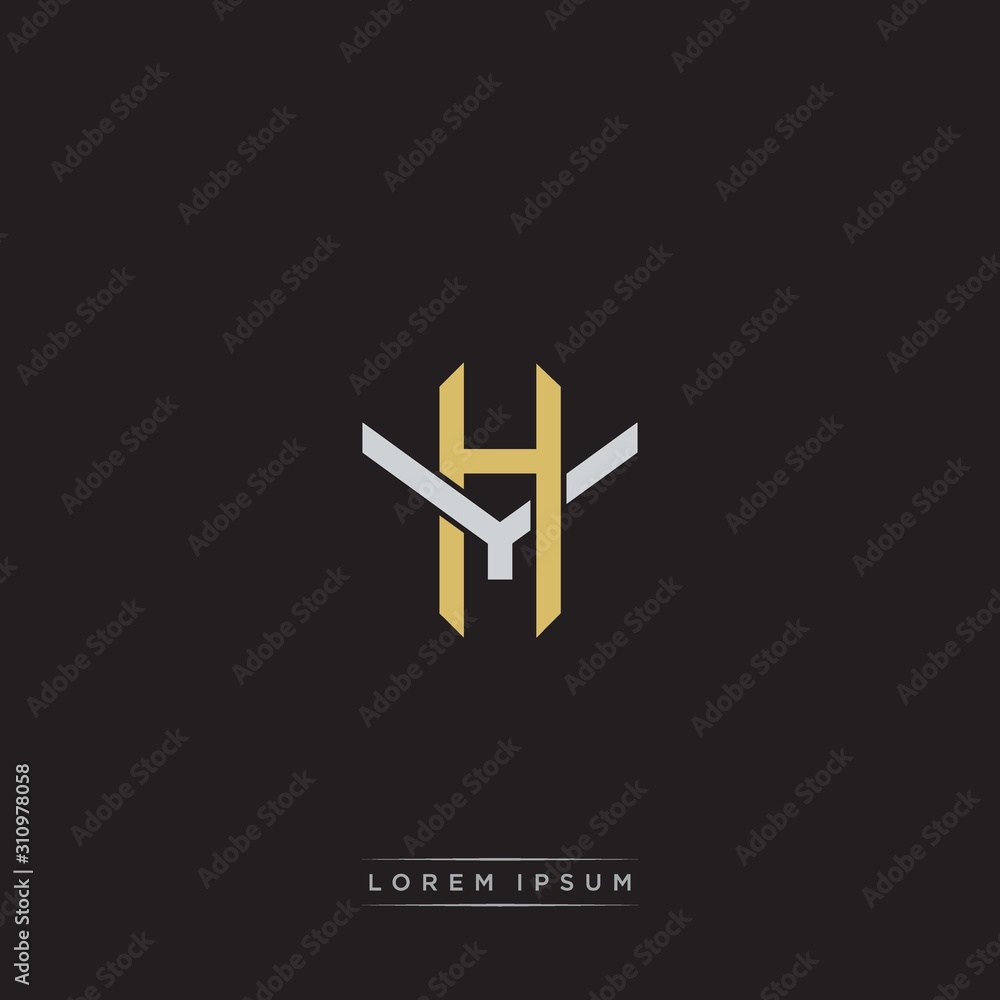 Initial letter overlapping interlock logo monogram line art style Initial letter overlapping interlock logo monogram line art style