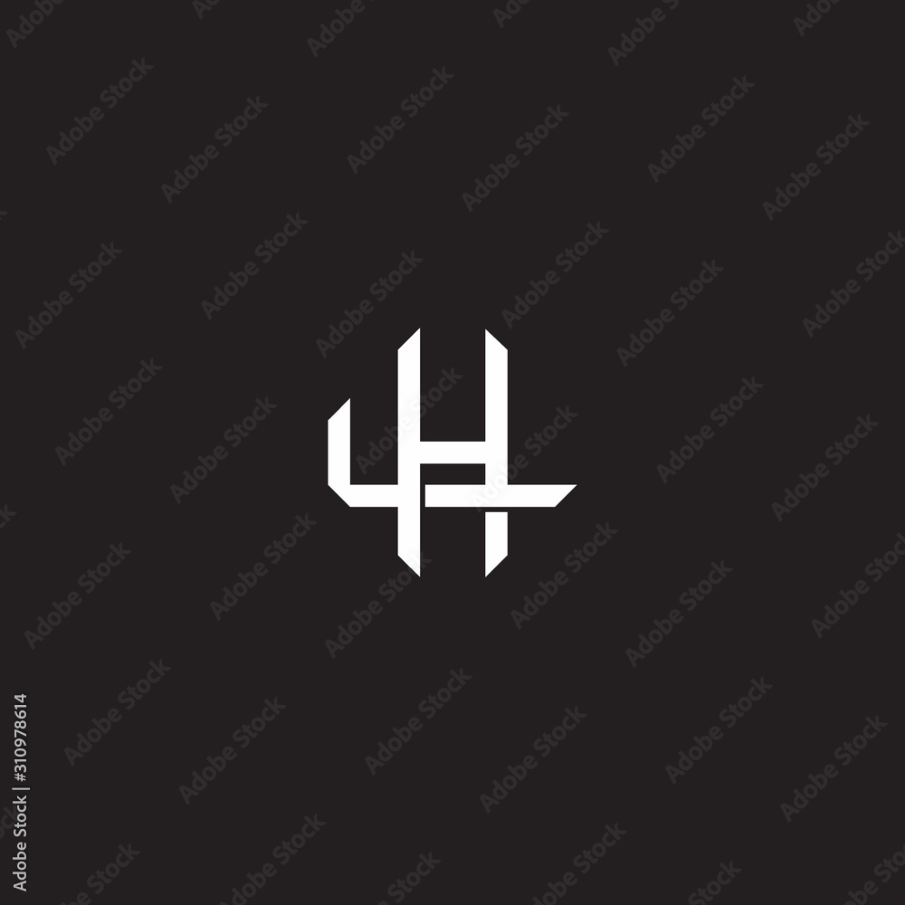 Initial letter overlapping interlock logo monogram line art style Initial letter overlapping interlock logo monogram line art style