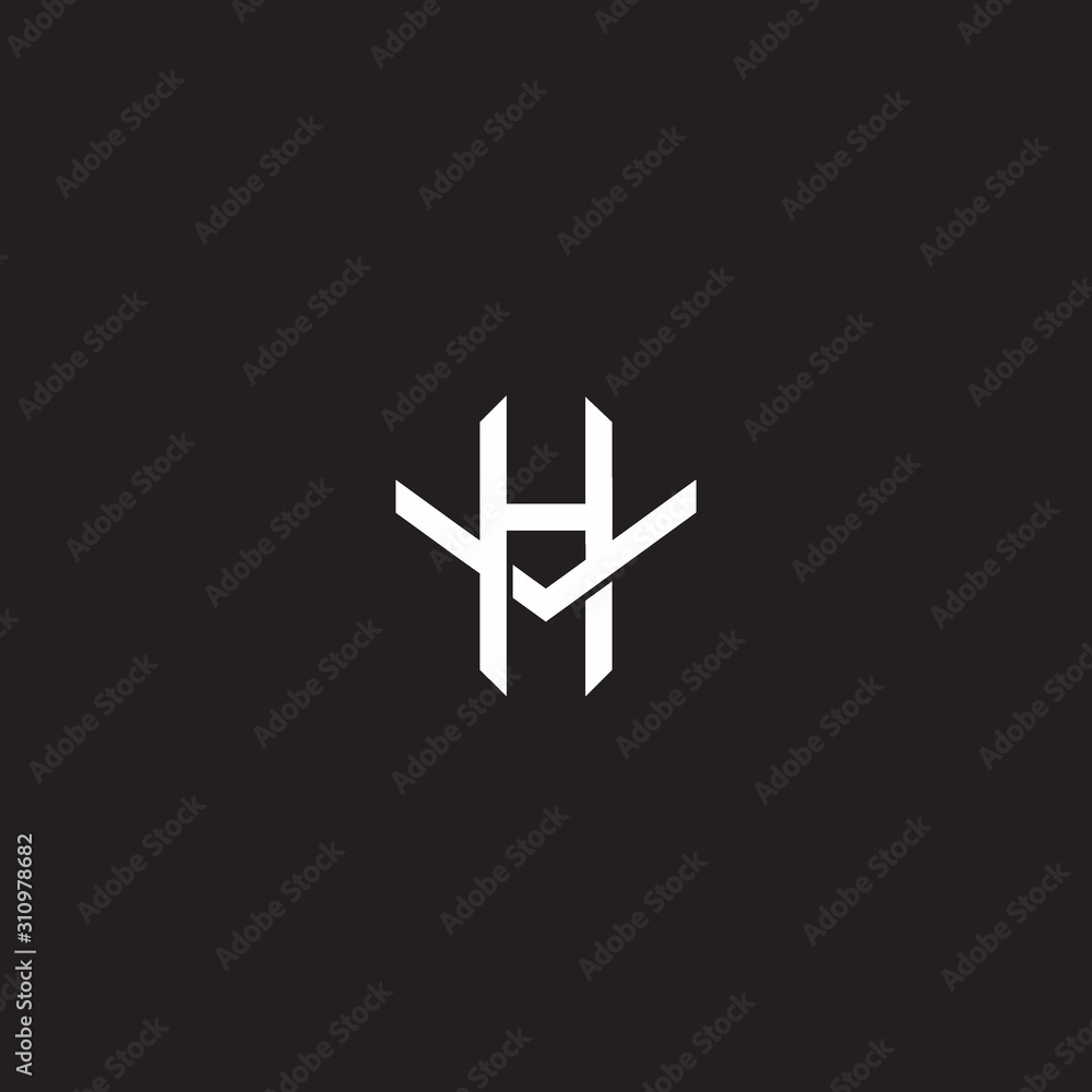 Obraz premium Initial letter overlapping interlock logo monogram line art style