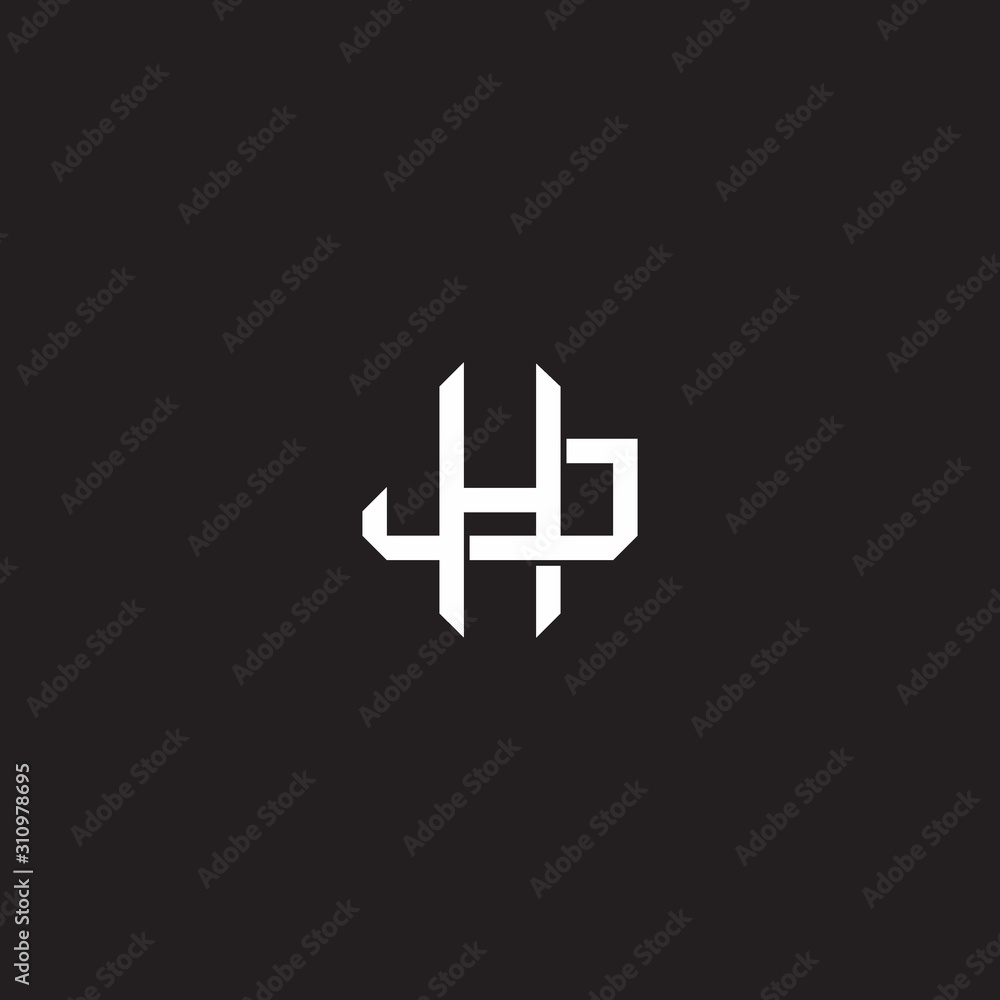 Initial letter overlapping interlock logo monogram line art style Initial letter overlapping interlock logo monogram line art style