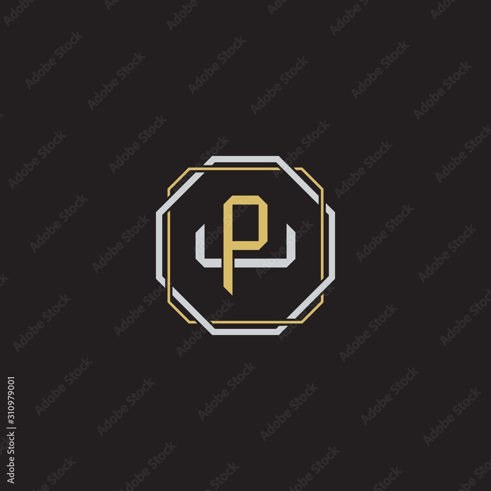 Initial letter overlapping interlock logo monogram line art style Initial letter overlapping interlock logo monogram line art style