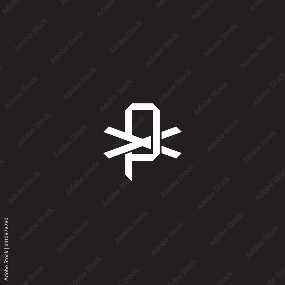 Initial letter overlapping interlock logo monogram line art style Initial letter overlapping interlock logo monogram line art style