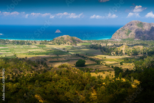View from a hill in Lombok Indonesia 