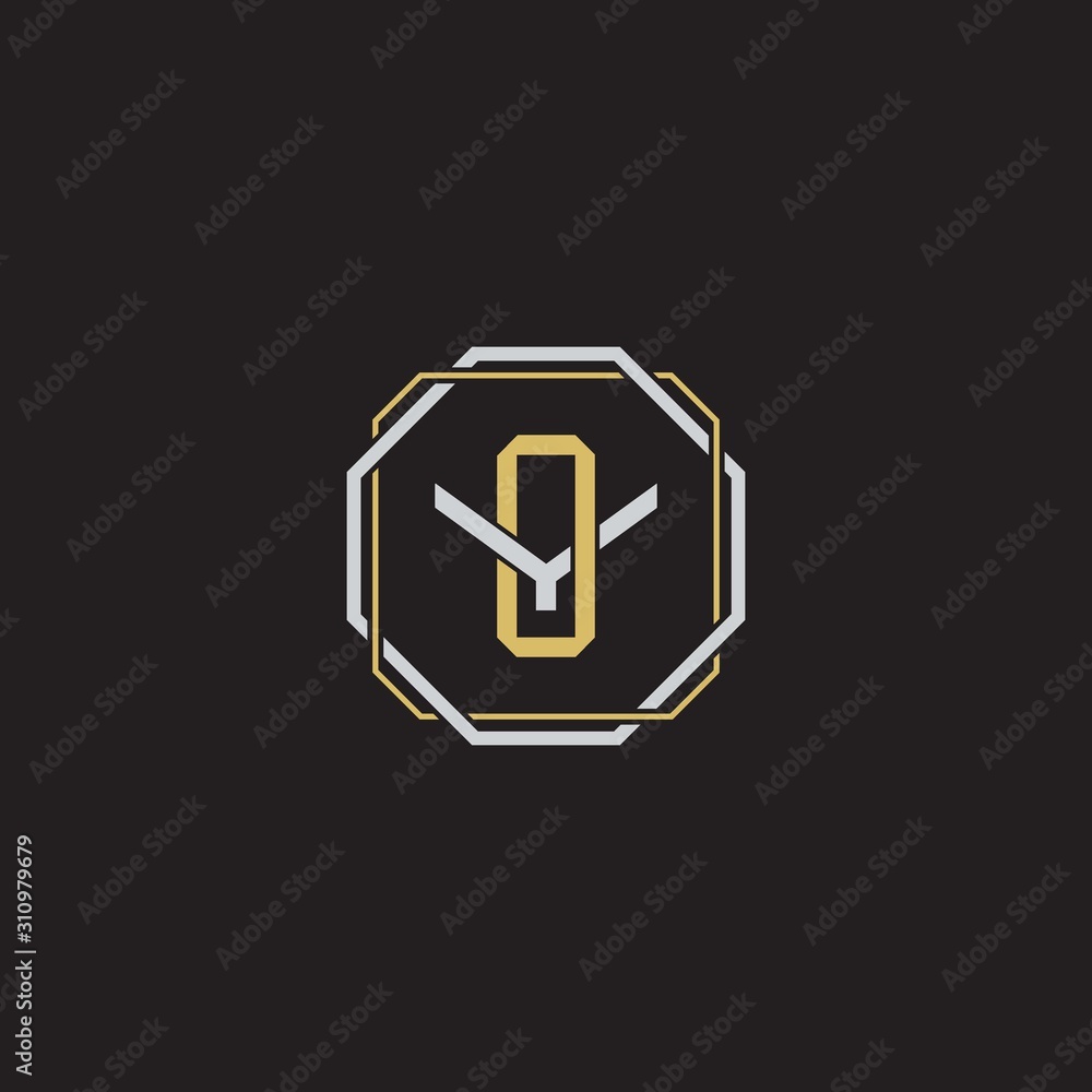 Initial letter overlapping interlock logo monogram line art style Initial letter overlapping interlock logo monogram line art style