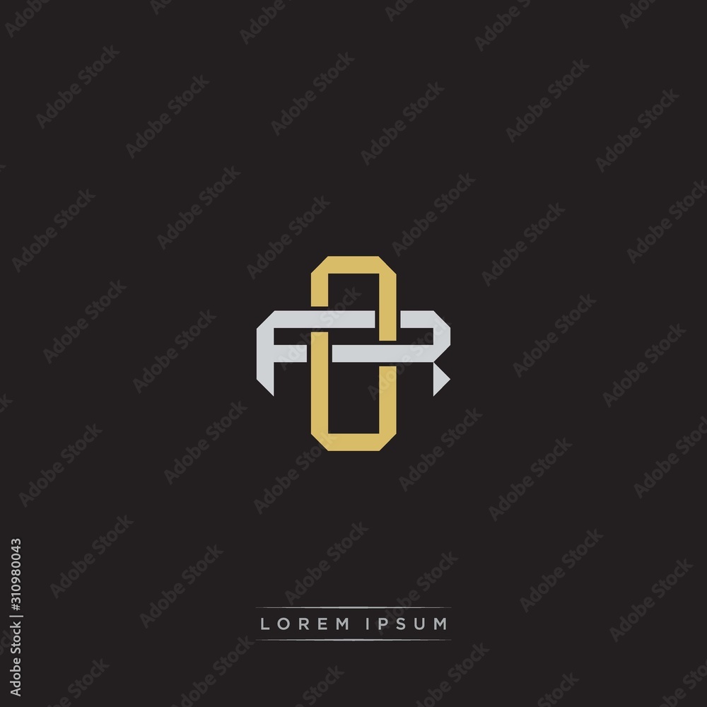 Initial letter overlapping interlock logo monogram line art style Initial letter overlapping interlock logo monogram line art style