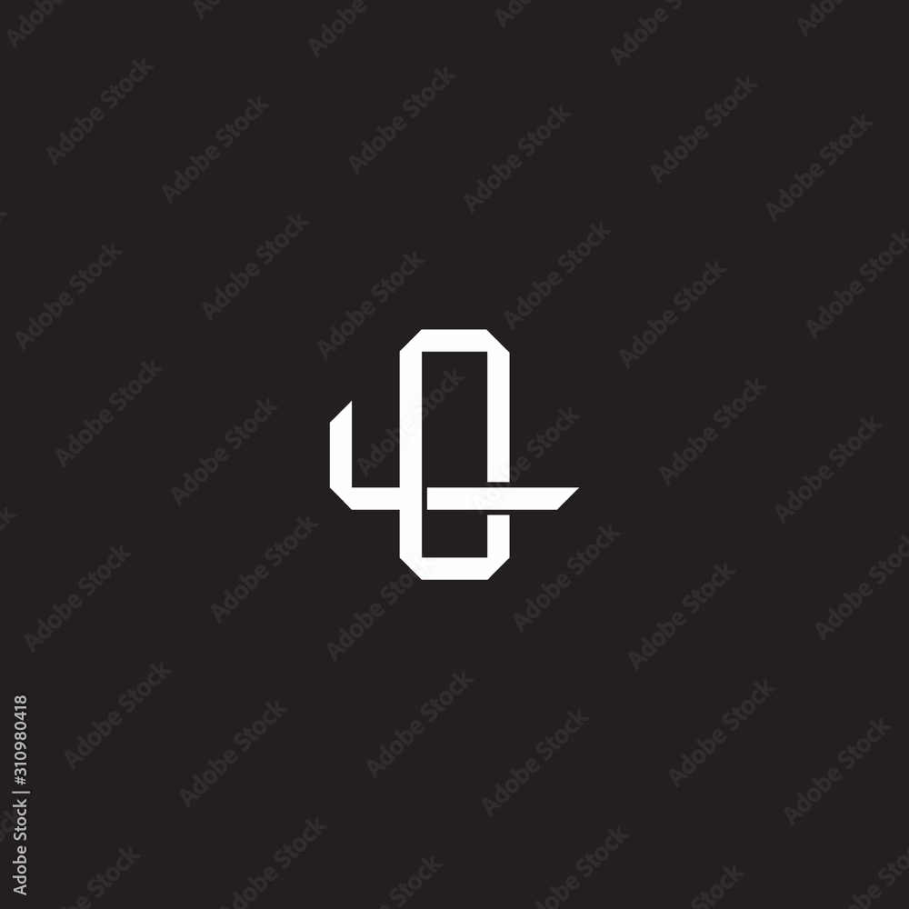 Initial letter overlapping interlock logo monogram line art style Initial letter overlapping interlock logo monogram line art style