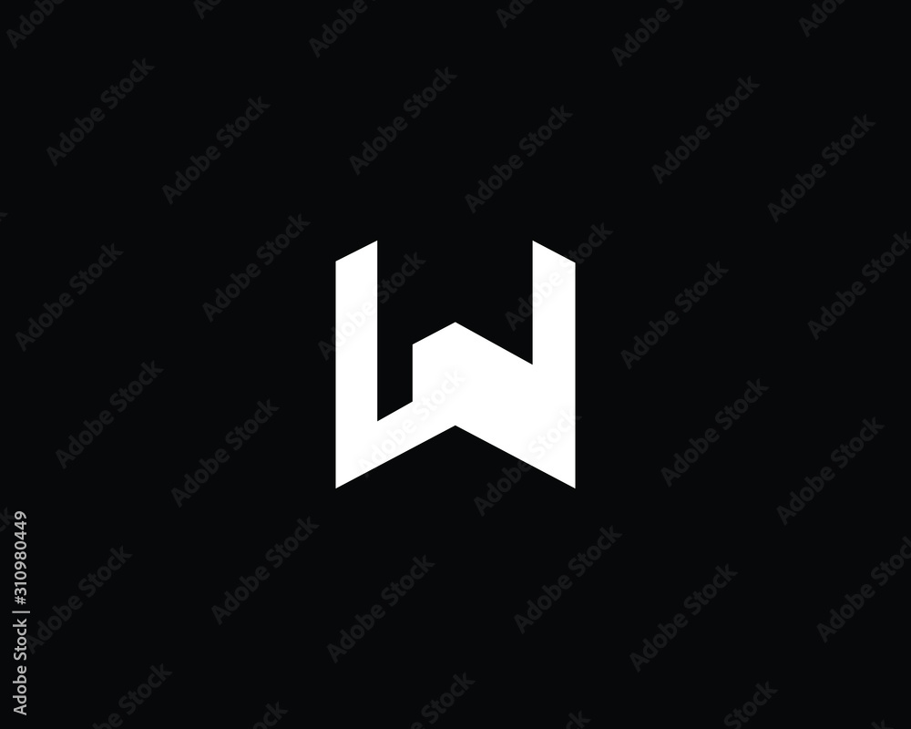 Creative and Minimalist Letter WD Logo Design Icon, Editable in Vector Format in Black and White Color Creative and Minimalist Letter WD Logo Design Icon, Editable in Vector Format in Black and White Color
