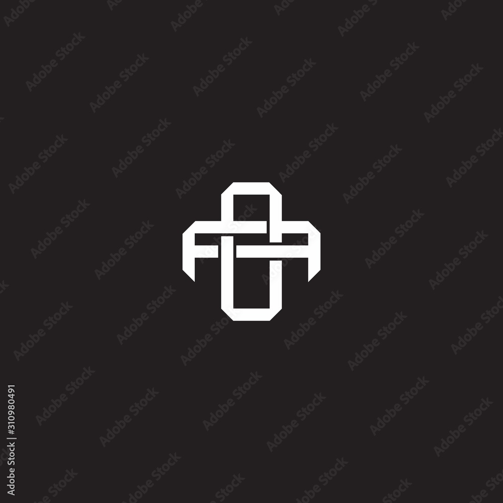 Initial letter overlapping interlock logo monogram line art style Initial letter overlapping interlock logo monogram line art style