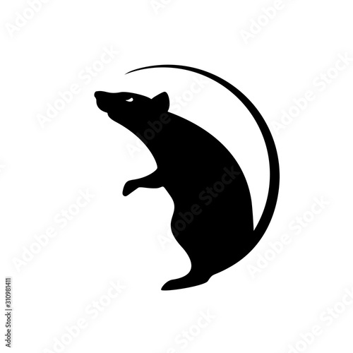 Rat, Mouse icon, symbol of the year, Chinese zodiac sign, vector illustration