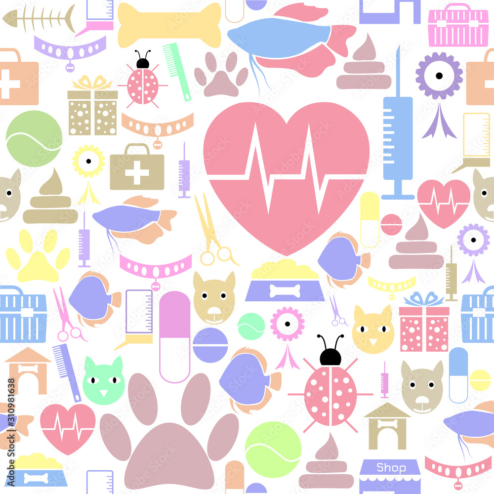 pets seamless pattern background icon. pets seamless pattern background icon.
