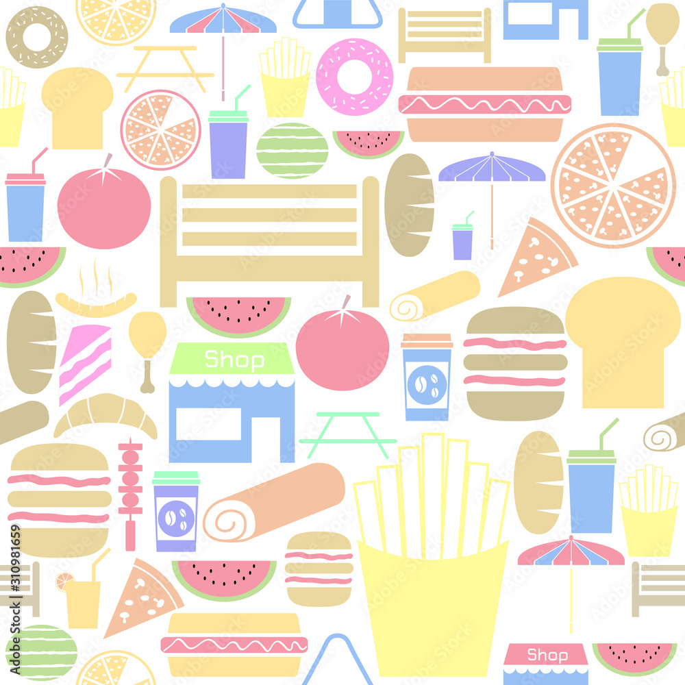 picnic seamless pattern background icon. picnic seamless pattern background icon.