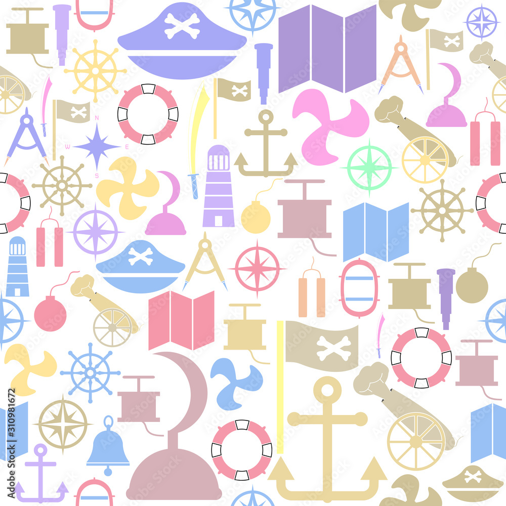 pirate seamless pattern background icon. pirate seamless pattern background icon.