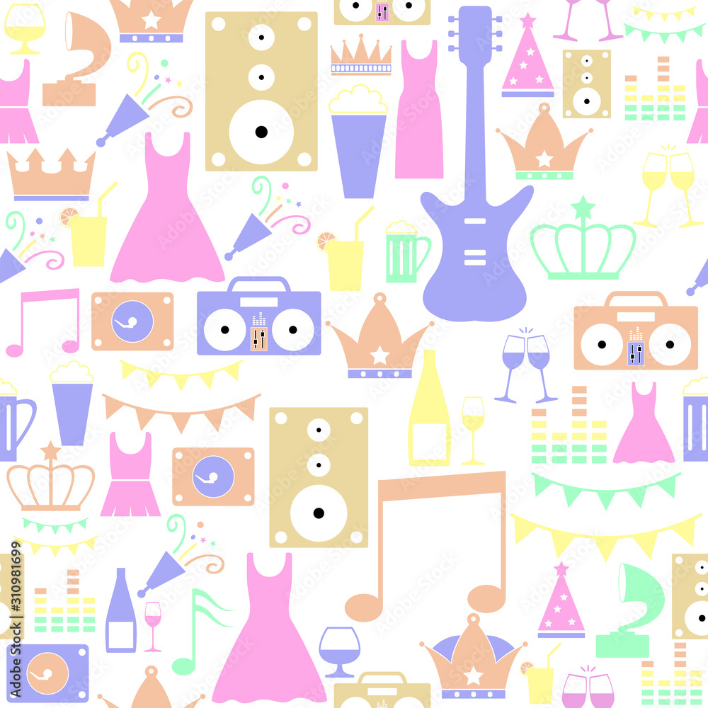 prom seamless pattern background icon. prom seamless pattern background icon.