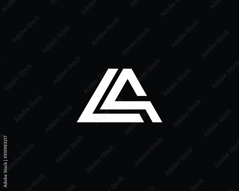 Creative and Minimalist Letter LA AL Logo Design Icon, Editable in Vector Format in Black and White Color Creative and Minimalist Letter LA AL Logo Design Icon, Editable in Vector Format in Black and White Color
