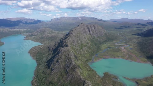 Spine of a the Vargebakken Ridge in Jutenheimen, Norway photo