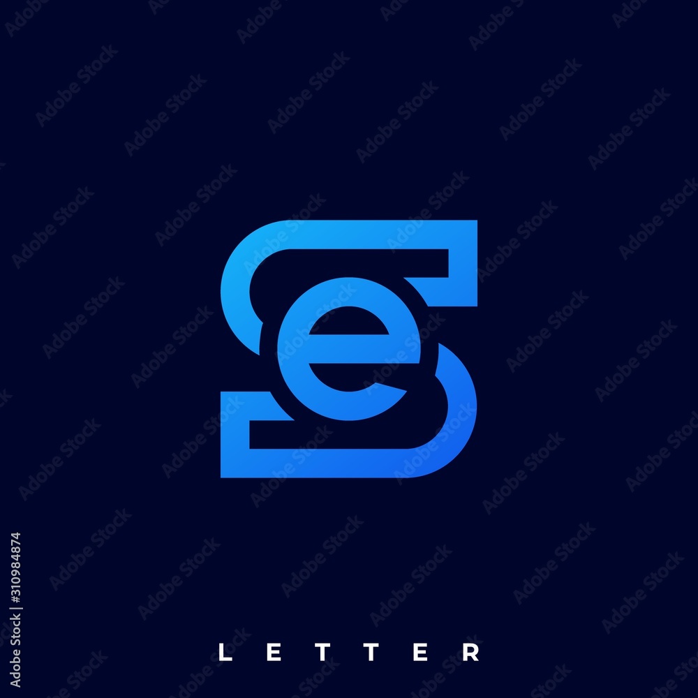 Obraz premium Abstract Letter Illustration Vector Template