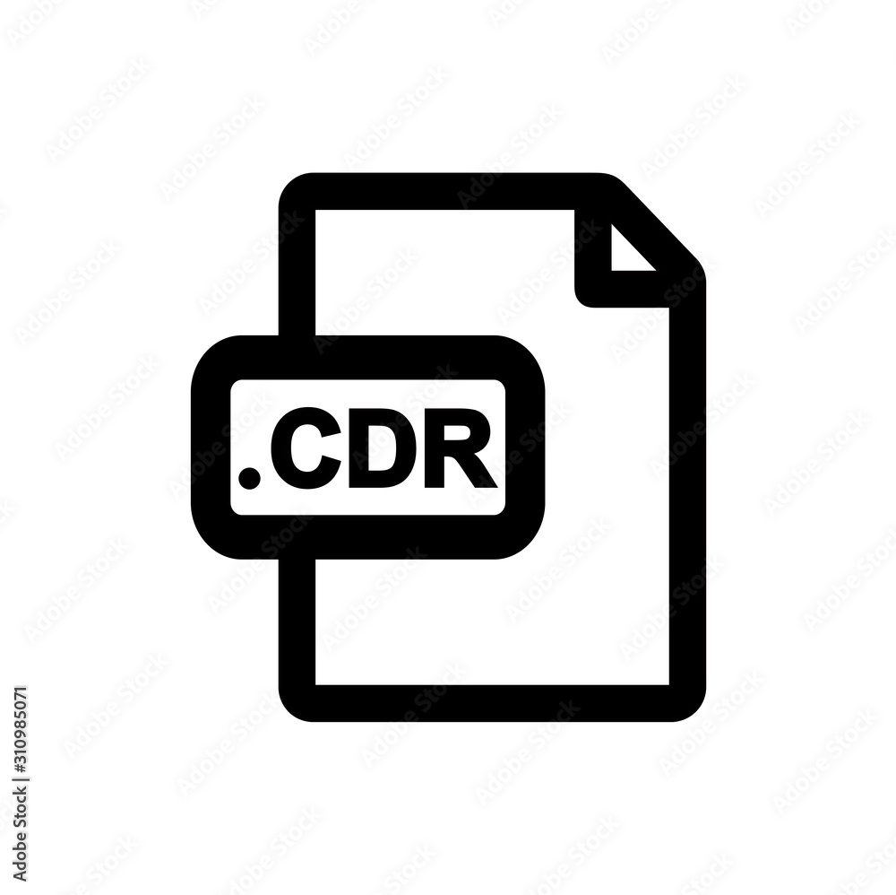 CDR vector file extension icon. vector de Stock | Adobe Stock