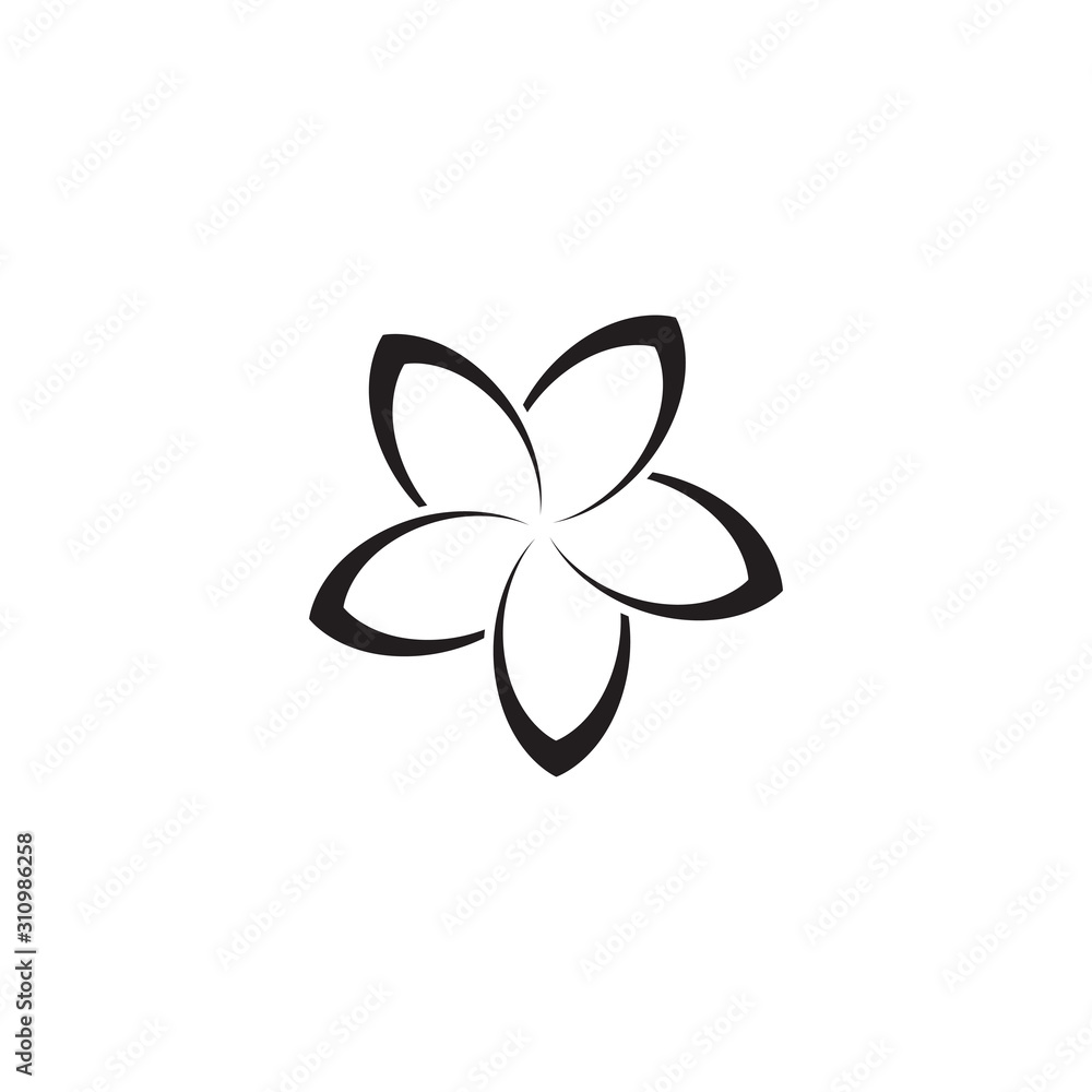 Beauty plumeria icon flowers design illustration Beauty plumeria icon flowers design illustration