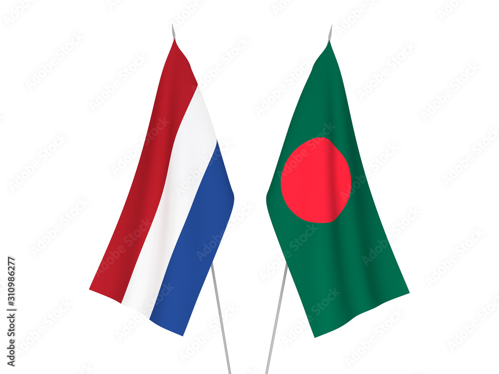 Netherlands and Bangladesh flags Netherlands and Bangladesh flags