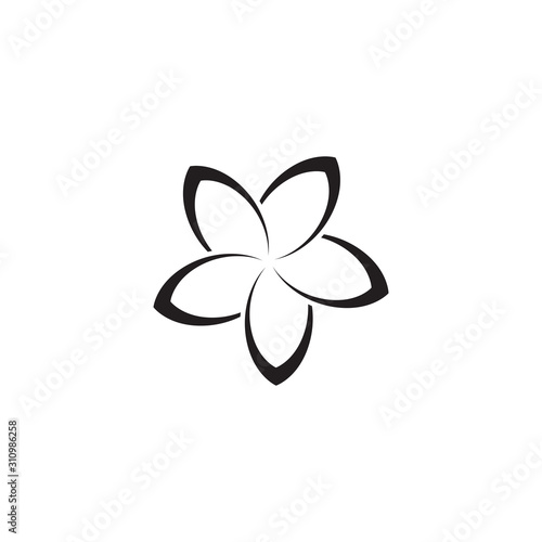 Beauty plumeria icon flowers design illustration