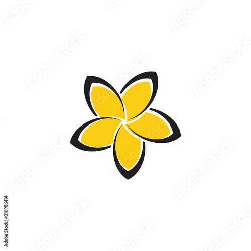 Beauty plumeria icon flowers design illustration