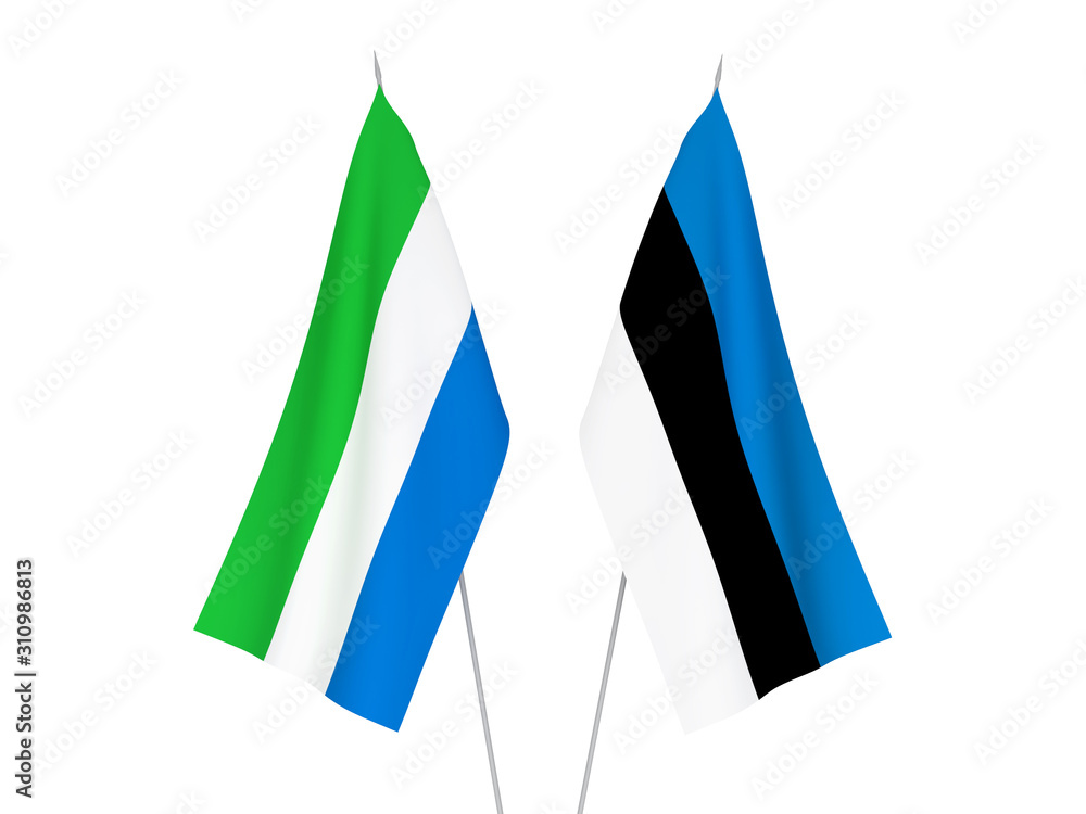 Sierra Leone and Estonia flags