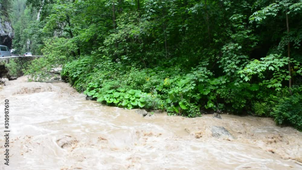 A raging and dirty river A raging and dirty river