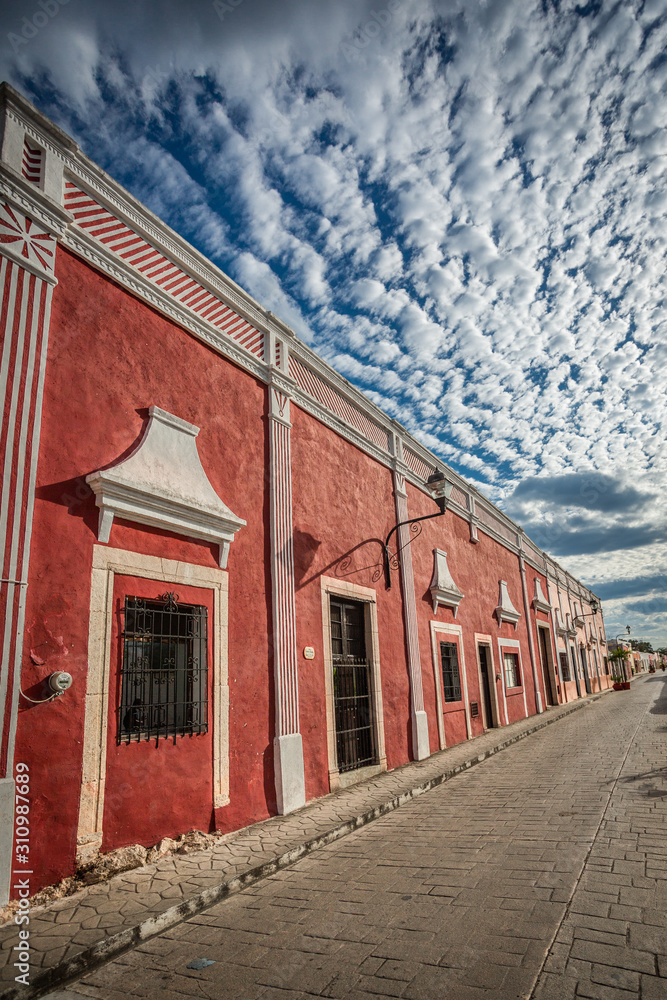 Valladolid Street in sunny day Valladolid Street in sunny day