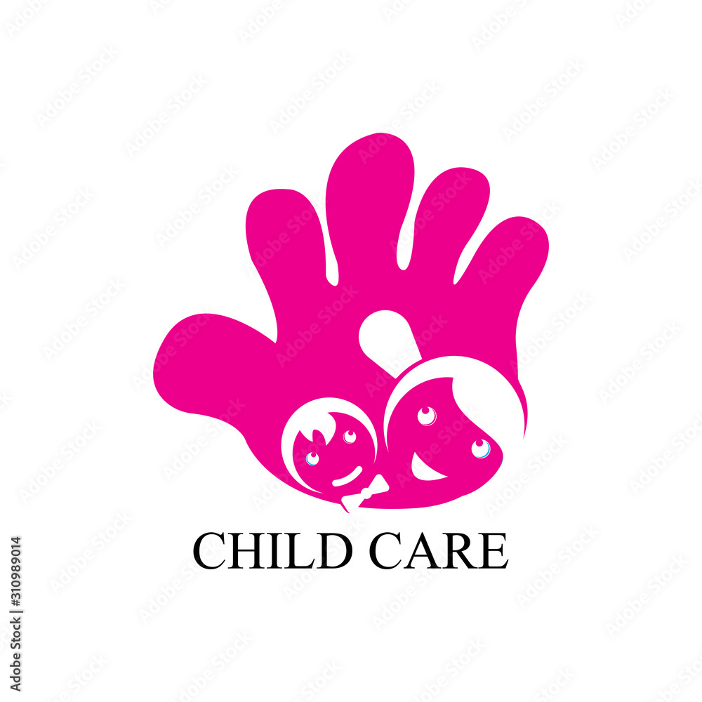 Fototapeta premium KIDS LOGO CONCEPT VECTOR TEMPLATE