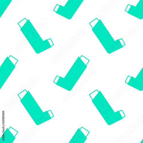 Inhaled asthma medication. Medical preparations for the treatment of bronchi . Vector seamless pattern.