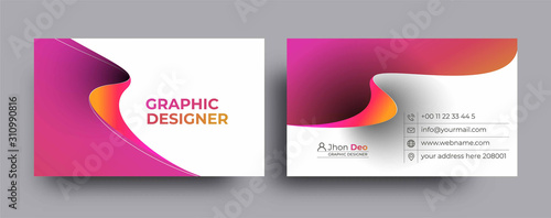 Modern Business Card - Creative and Clean Business Card Template.