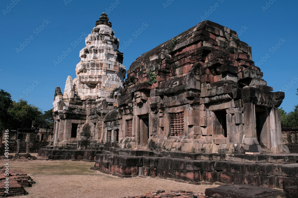 Phanom-wan castle is Khmer architecture art in Khmer civilization period about Buddhist century 16-17, Nakhon-rat-cha-sima province Thailand.