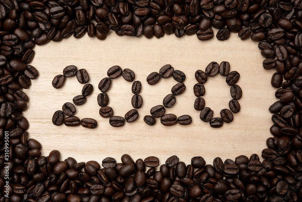 Coffee beans in shape of Coffee beans in shape of