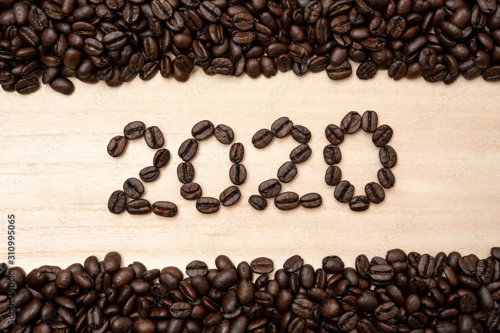 Coffee beans in shape of Coffee beans in shape of