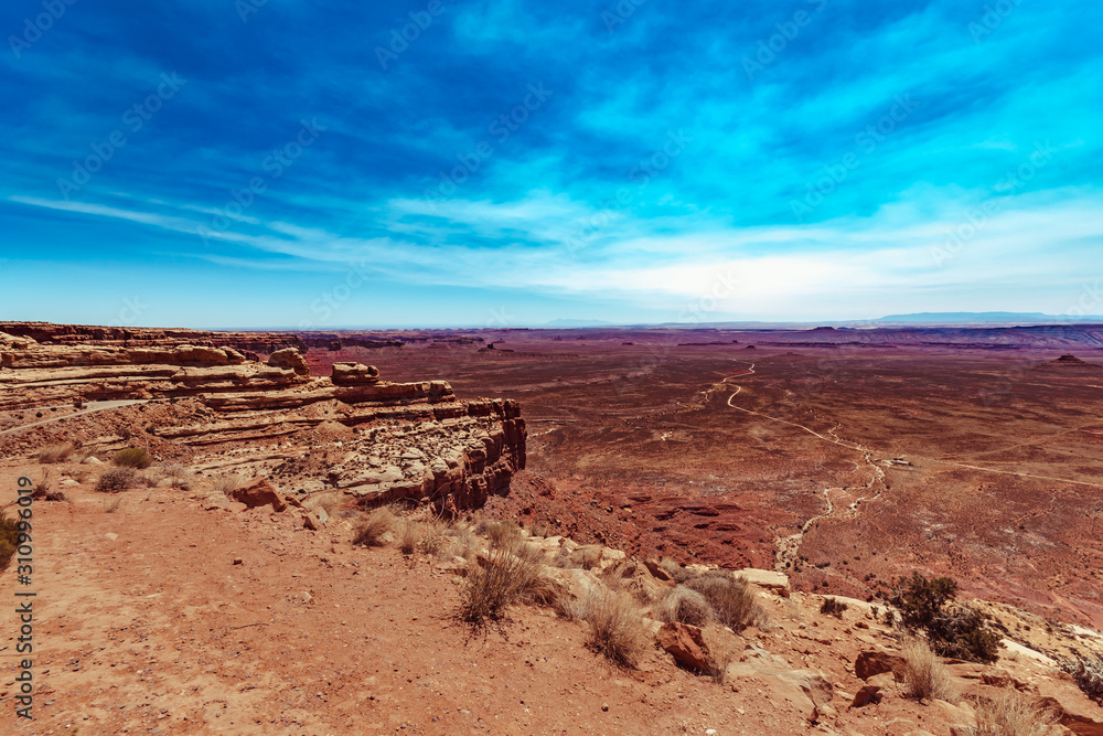 Naklejka premium Overview of San Juan River Canyons from Muley Points