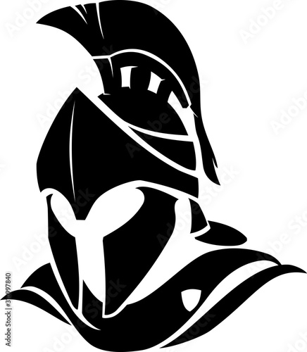 Spartan Helm Armor Symbol Illustration